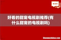 有什么甜宠的电视剧吗 好看的甜宠电视剧推荐