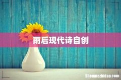 雨后现代诗自创