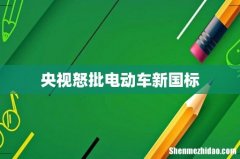 央视怒批电动车新国标