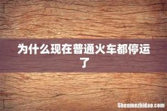 为什么现在普通火车都停运了