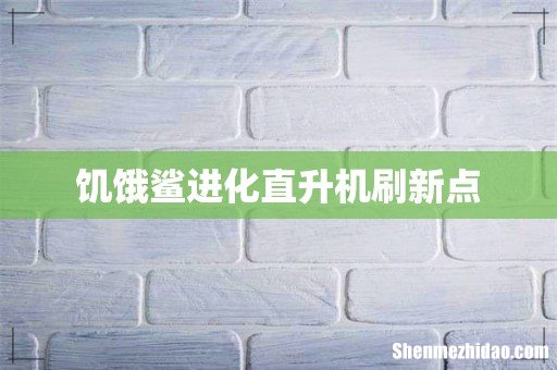 饥饿鲨进化直升机刷新点