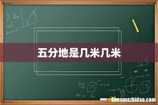 五分地是几米几米