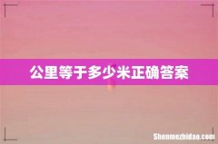 公里等于多少米正确答案