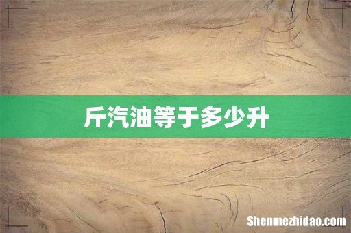 斤汽油等于多少升