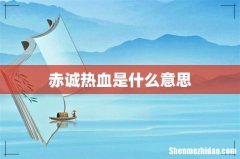 赤诚热血是什么意思