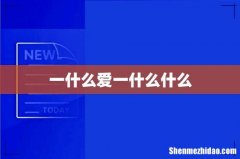 一什么爱一什么什么