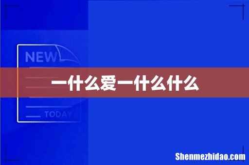 一什么爱一什么什么