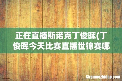 丁俊晖今天比赛直播世锦赛哪台直播? 正在直播斯诺克丁俊晖