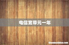 电信宽带元一年