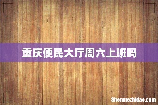 重庆便民大厅周六上班吗