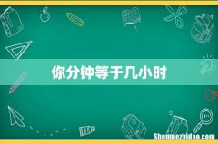 你分钟等于几小时
