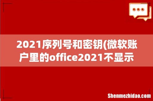 微软账户里的office2021不显示密钥 2021序列号和密钥
