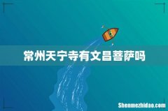 常州天宁寺有文昌菩萨吗