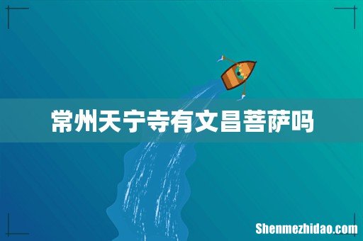 常州天宁寺有文昌菩萨吗