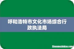呼和浩特市文化市场综合行政执法局