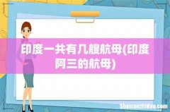 印度阿三的航母 印度一共有几艘航母