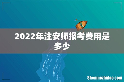 2022年注安师报考费用是多少