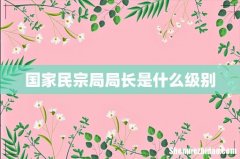 国家民宗局局长是什么级别