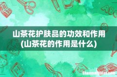 山茶花的作用是什么 山茶花护肤品的功效和作用