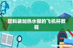 塑料袋加热水做的飞机杯教程
