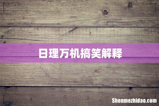 日理万机搞笑解释