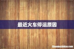 最近火车停运原因