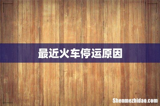 最近火车停运原因