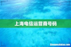 上海电信运营商号码