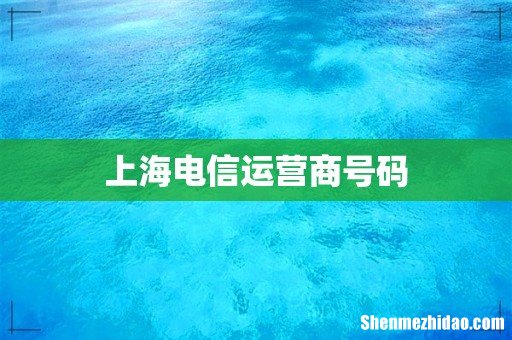 上海电信运营商号码