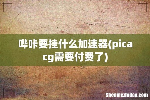 picacg需要付费了 哔咔要挂什么加速器