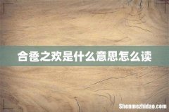 合卺之欢是什么意思怎么读