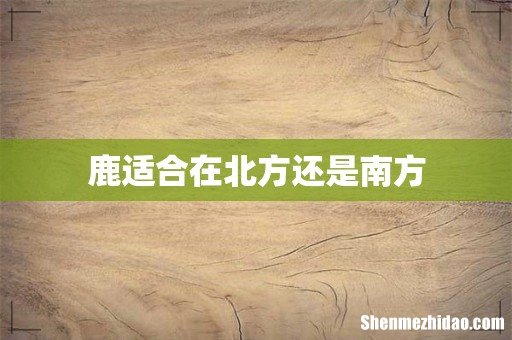 鹿适合在北方还是南方