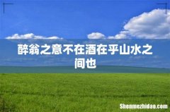 醉翁之意不在酒在乎山水之间也
