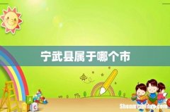 宁武县属于哪个市