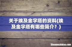 埃及金字塔有哪些简介？ 关于埃及金字塔的资料