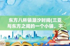 三亚与东方之间的一个小镇，不潮不湿不闷，北方人很喜欢 东方八所镇潮汐时间