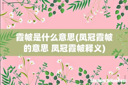 凤冠霞帔的意思 凤冠霞帔释义 霞帔是什么意思
