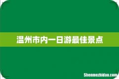 温州市内一日游最佳景点
