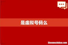 是虚拟号码么