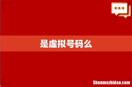 是虚拟号码么