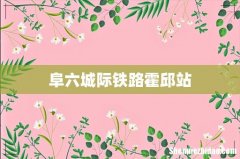 阜六城际铁路霍邱站