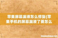 苹果手机的屏幕漏液了要怎么办？为什么会出现漏液？ 苹果屏幕漏液怎么修复