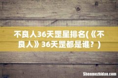 《不良人》36天罡都是谁？ 不良人36天罡星排名