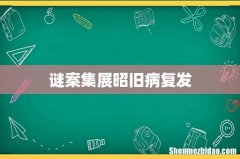 谜案集展昭旧病复发