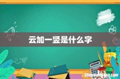 云加一竖是什么字