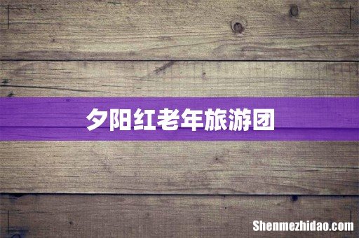 夕阳红老年旅游团