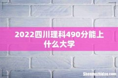 2022四川理科490分能上什么大学