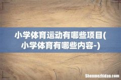 小学体育有哪些内容- 小学体育运动有哪些项目