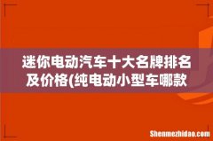 纯电动小型车哪款好品牌 迷你电动汽车十大名牌排名及价格