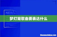 梦灯笼歌曲要表达什么